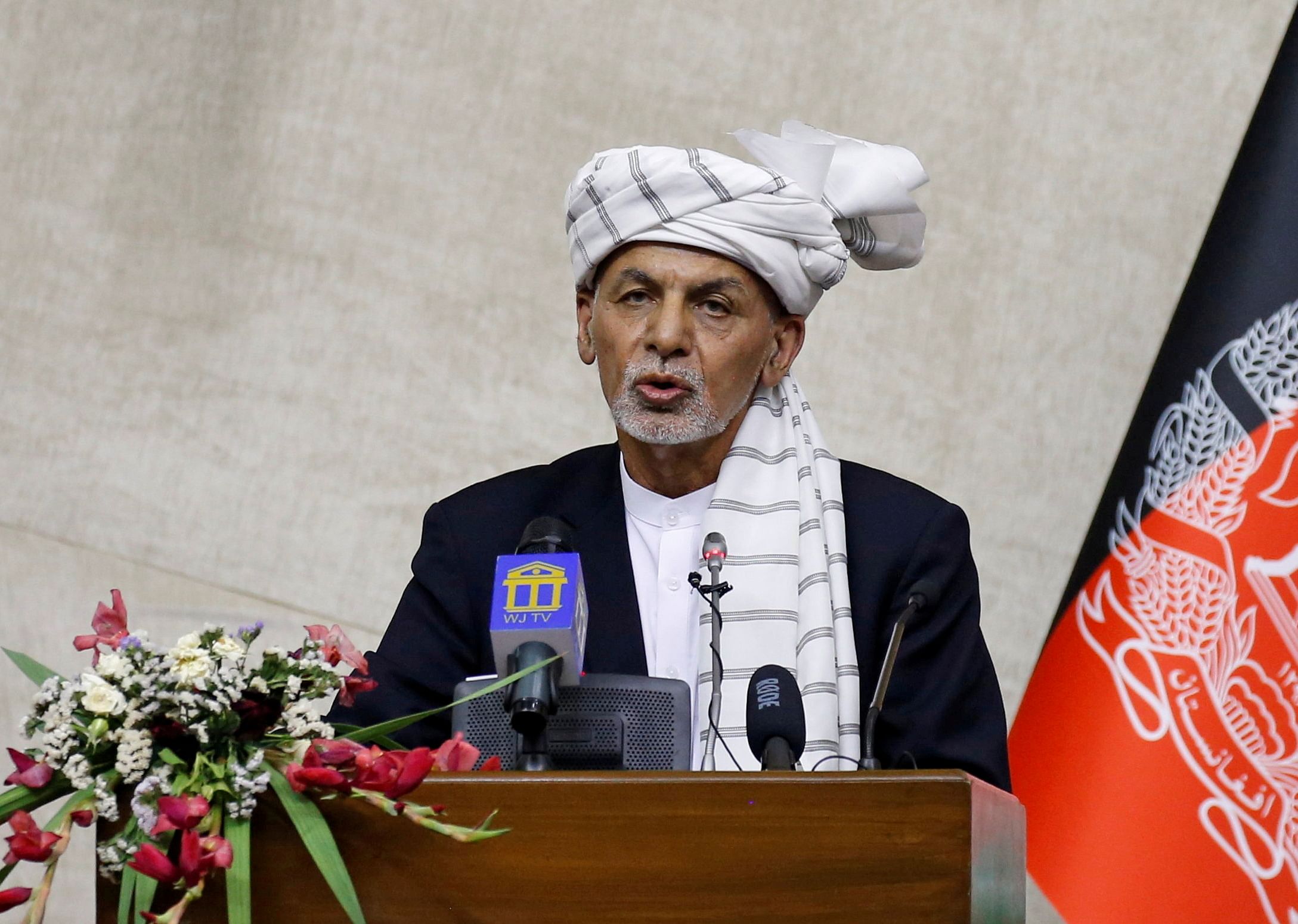 Ghani's whereabouts were unknown until Wednesday Credit: Reuters Photo