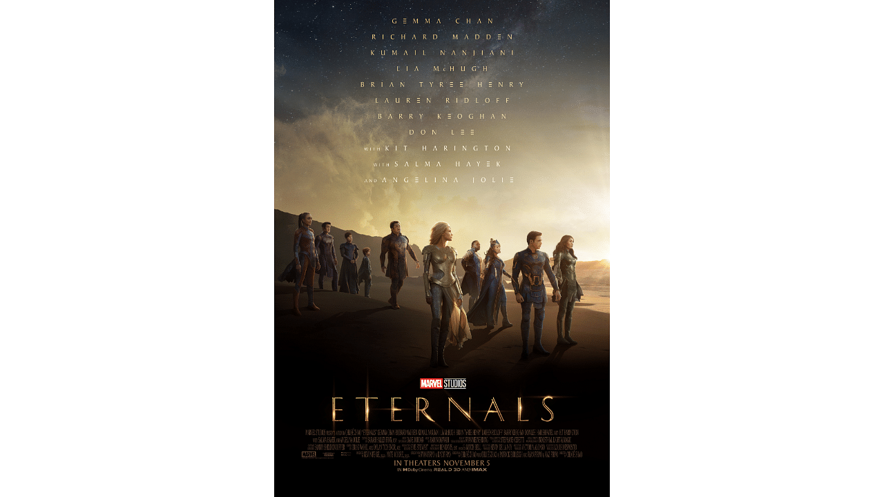 The official poster from 'Eternals'. Credit: Twitter/@MarvelStudios