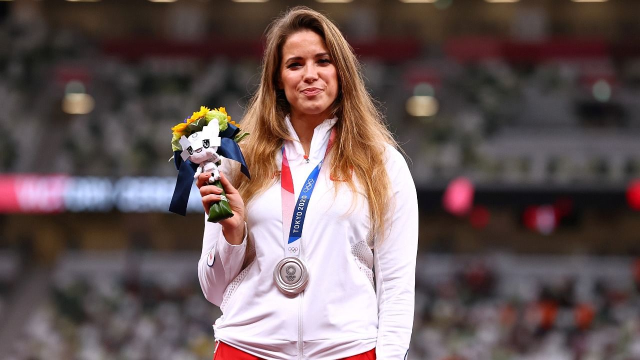 Silver medallist, Maria Andrejczyk of Poland. Credit: Reuters File Photo