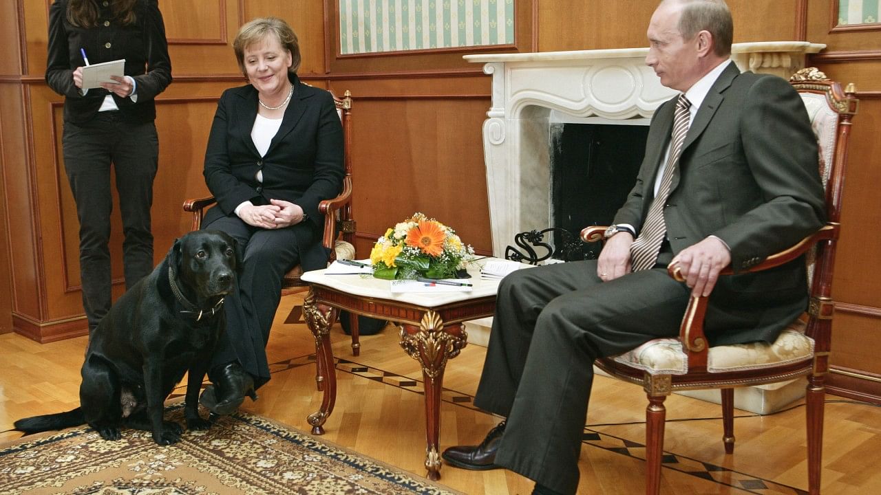 Russian President Vladimir Putin and Germany’s Federal Chancellor Angela Merkel. Credit: AFP File Photo