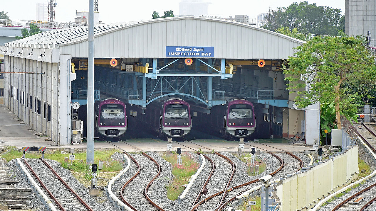 Namme Metro depot in Bengaluru. Credit: DH Photo