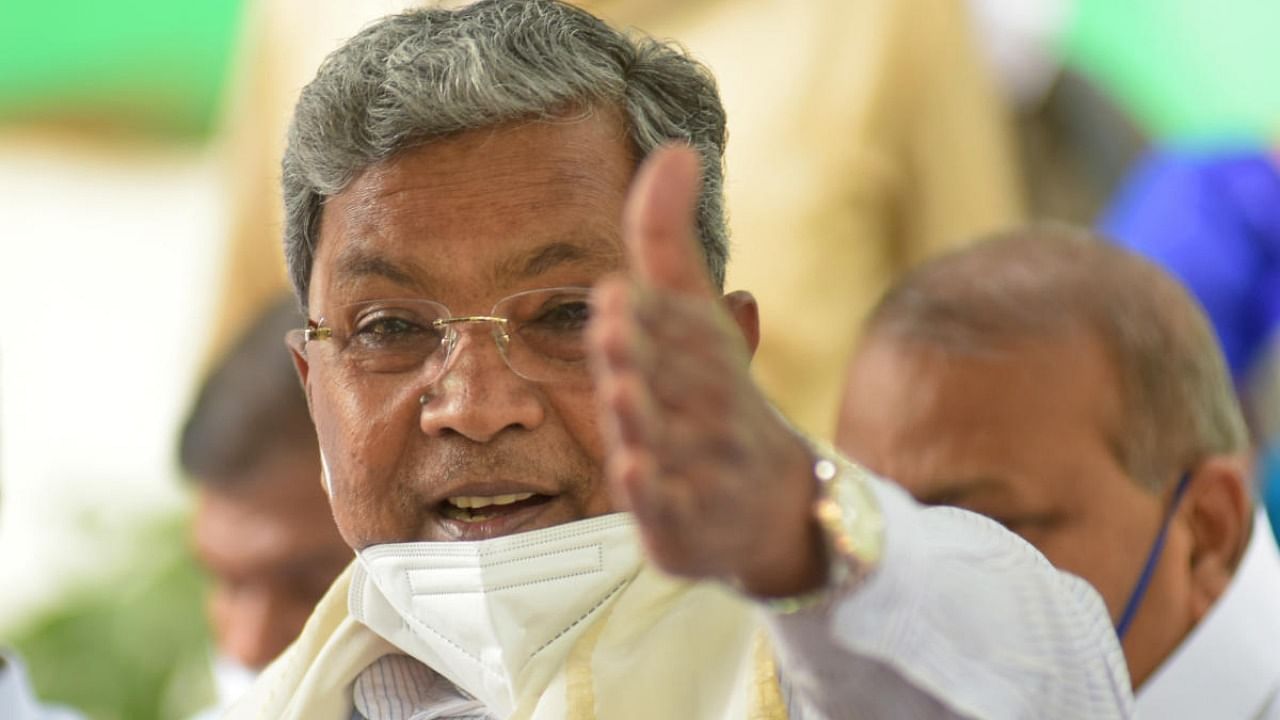 Leader of the Opposition in Assembly Siddaramaiah. Credit: DH File Photo