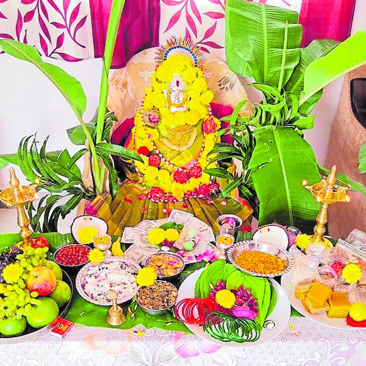 Varamahalakshmi festival was observed in Kushalnagar on Friday.