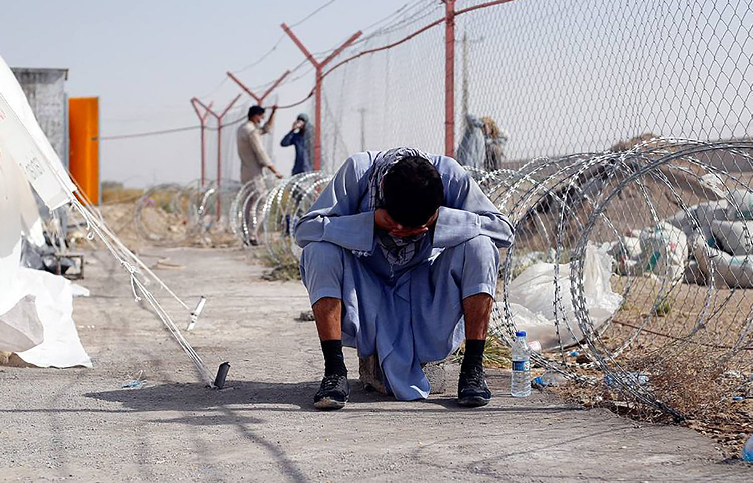 There were Indians, Europeans and Africans besides people from Afghanistan in the plane who were leaving the strife-torn picturesque country. Credit: AFP Photo