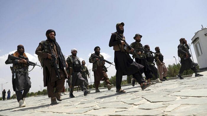 Taliban fighters patrol in Kabul, Afghanistan. Credit: AP Photo