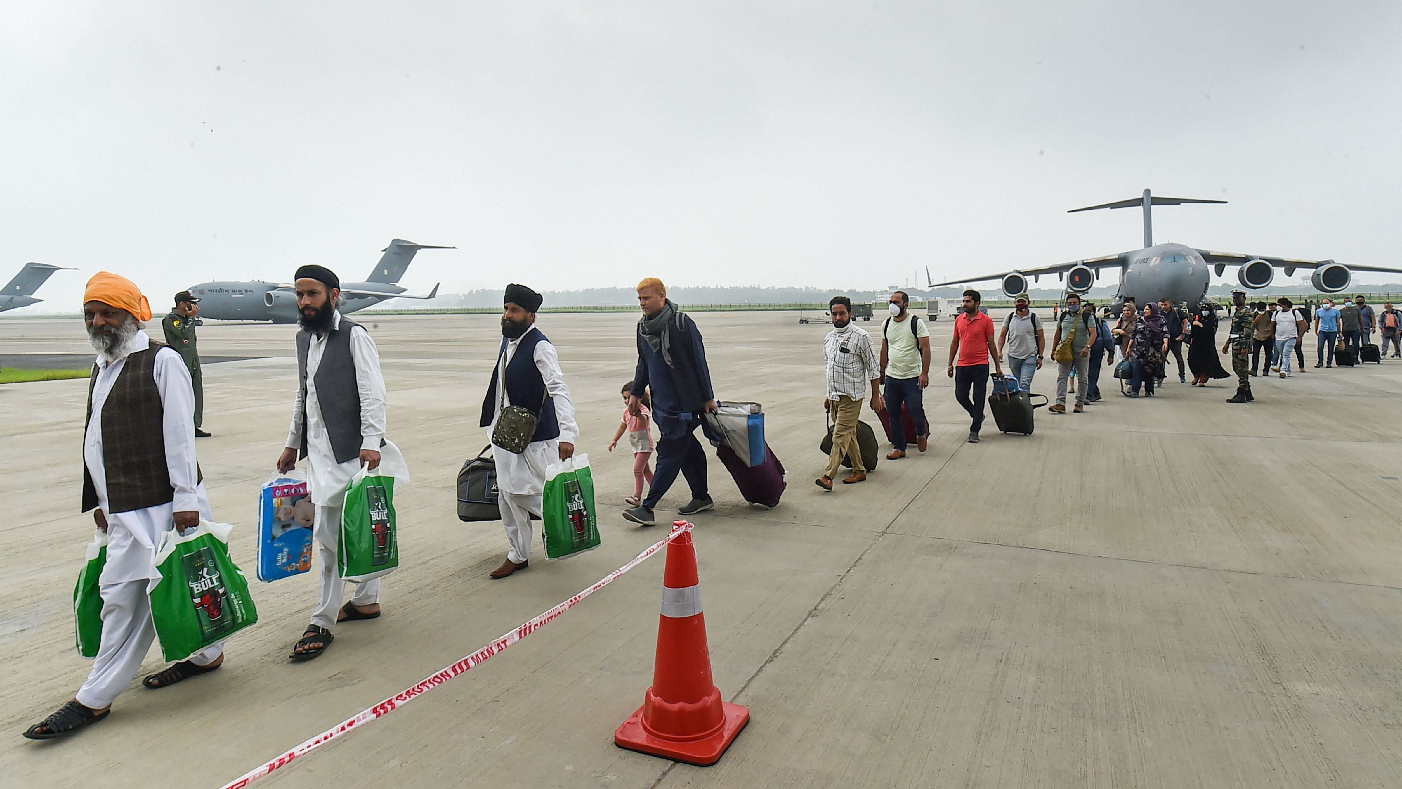 People familiar with the development said the Indians were flown back to Delhi as part of India's mission to evacuate its citizens and Afghan partners from Kabul following its takeover by the Taliban over a week back, they said. Credit: PTI File Photo