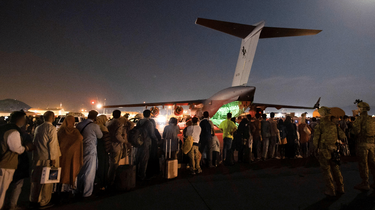 Evacuation continues at Kabul airport. Credit: AFP Photo