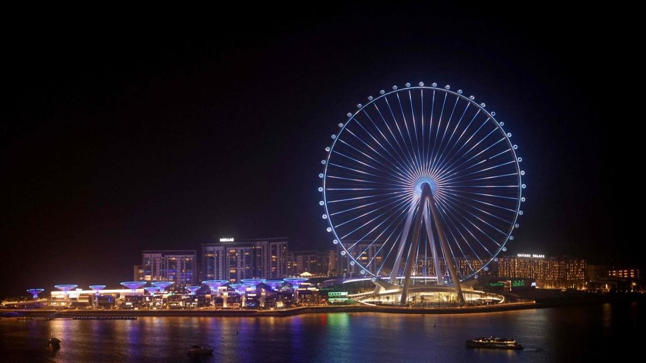The Ain Dubai (Dubai Eye) 250-metres high Ferris wheel in the Gulf Emirate. Credit: AFP Photo