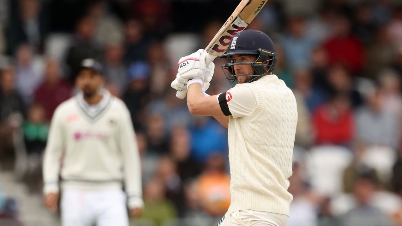 England's David Malan plays a shot on Day 2 of the 3rd England-India Test at Headingley in Leeds. Credit: Reuters Photo