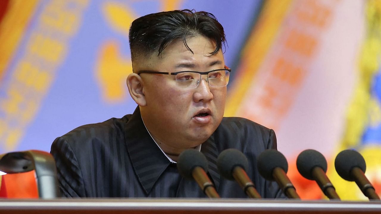 This undated picture released from North Korea's official Korean Central News Agency (KCNA) on July 30, 2021 shows North Korean leader Kim Jong Un. Credit: AFP Photo