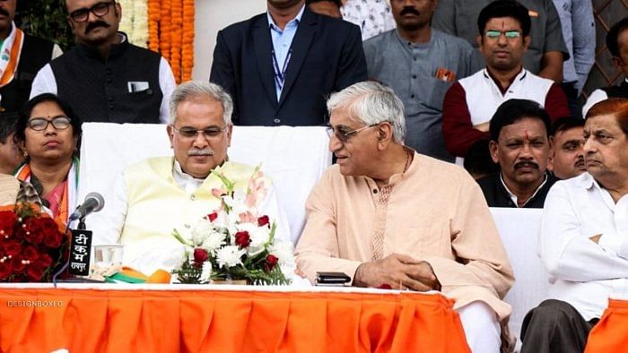 Chhattisgarh CM Bhupesh Baghel (L) and TS Singh Deo. Credit: Facebook/tssinghdeosurguja