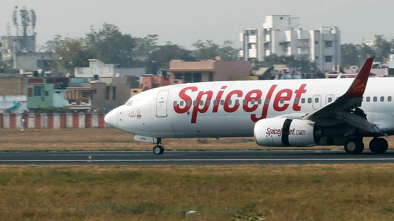 A SpiceJet Boeing 737 passenger plane moves on the runway at the Sardar Vallabhbhai Patel international airport in Ahmedabad. Credit: Reuters Photo
