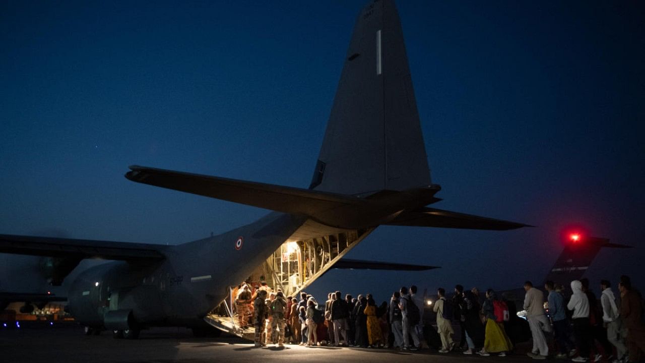 Evacuation activities at Kabul airport. Credit: AFP Photo