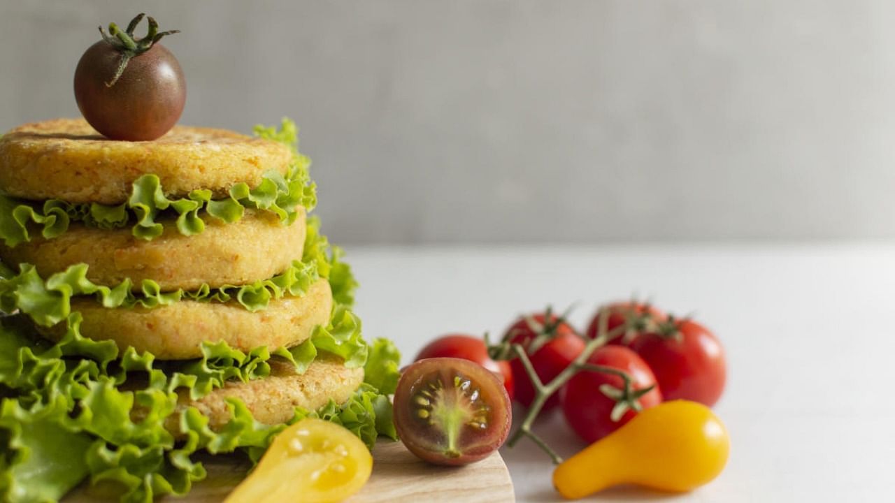 Vegan chickpea burger cutlets