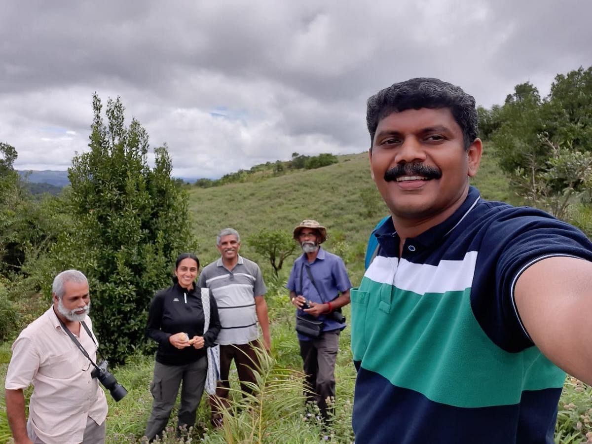 The team that carried out the study at Mandalpatti in Kodagu district. Credit: DH photo