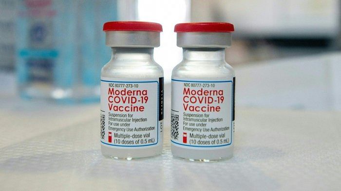 Vials of Moderna's Covid-19 vaccine. Credit: AFP Photo