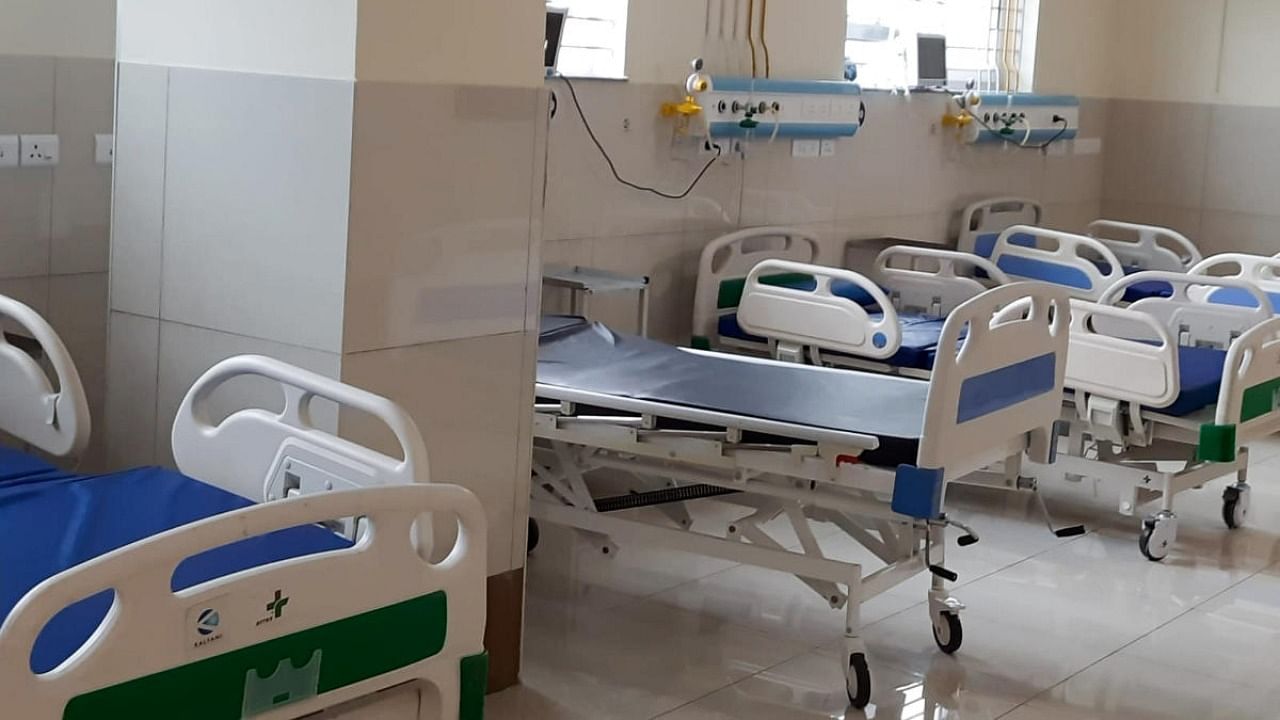 Paediatric beds at a Covid facility in Mysuru. Credit: DH Photo
