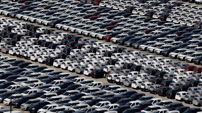 Maruti Suzuki cars parked at a company facility. Credit: Reuters Photo