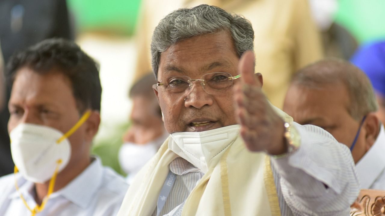 Leader of the Opposition in Karnataka Assembly Siddaramaiah. Credit: DH File Photo/Pushkar V
