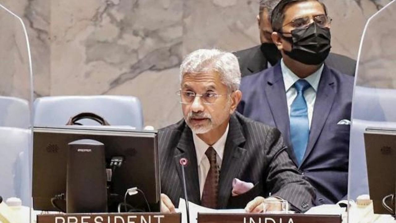 External Affairs Minister Dr. S. Jaishankar chairs the UN Security Council briefing related to Counter Terrorism. Credit: PTI Photo