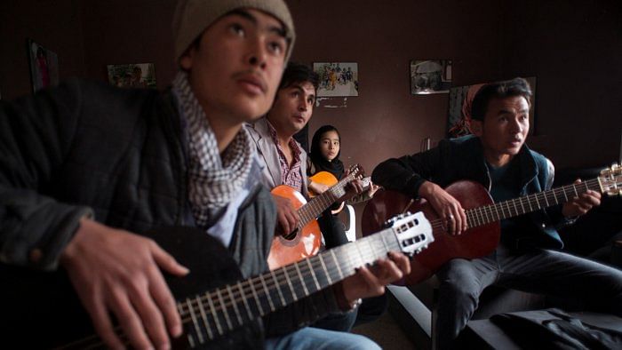 Afghan music students participate in a music training session at a cultural and educational centre in Kabul. Credit: Reuters File Photo