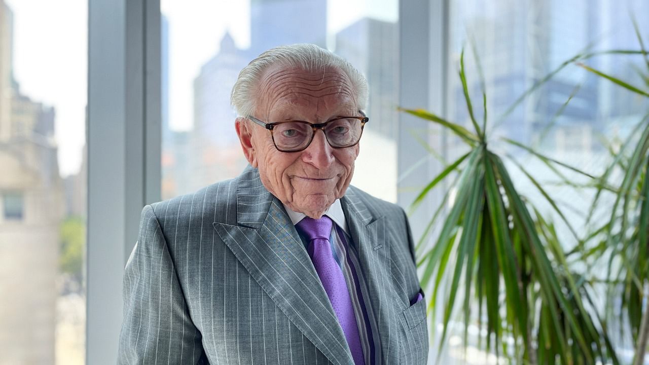 Real estate developer Larry Silverstein, poses at 7 World Trade Center in New York. Credit: Reuters Photo
