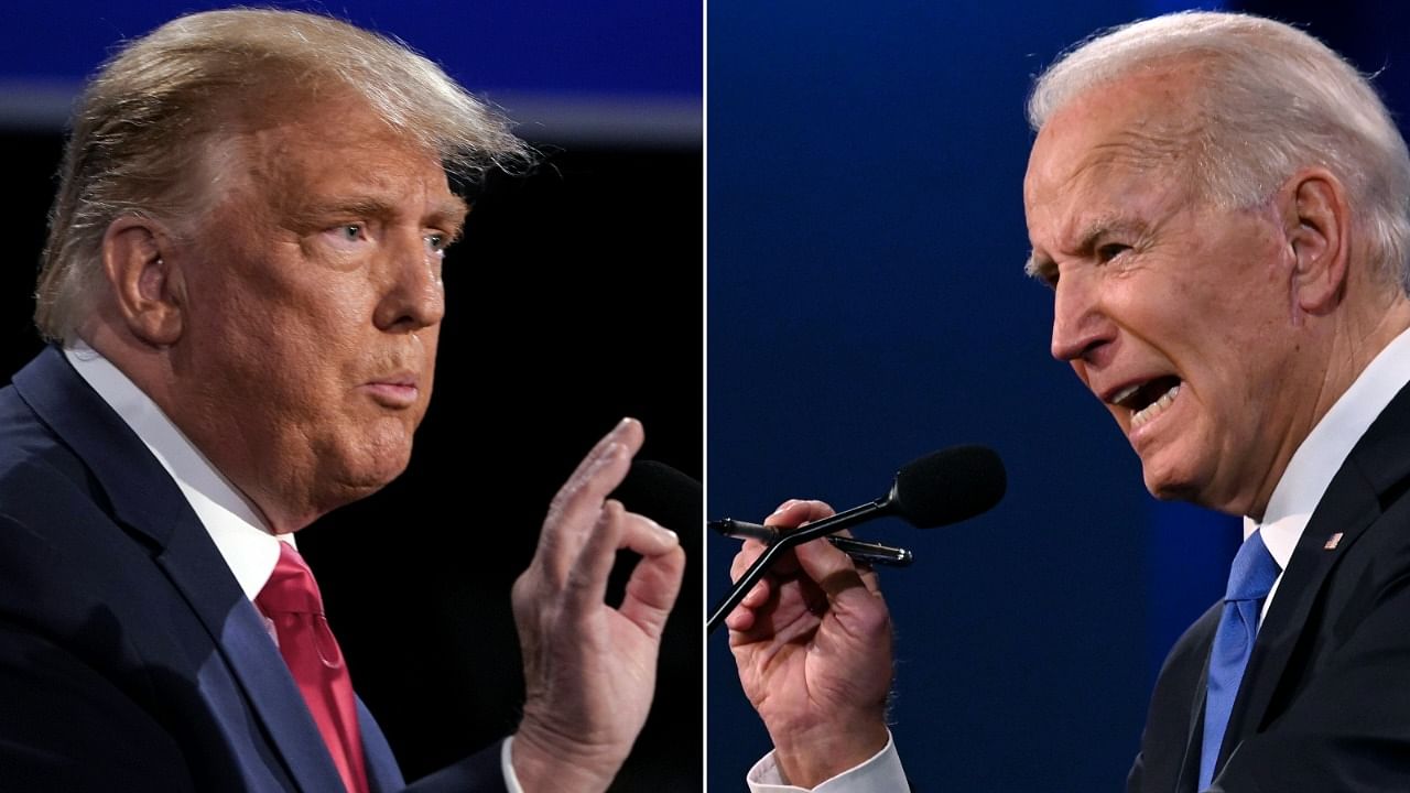 US President Joe Biden and Donald Trump. Credit: AFP File Photo