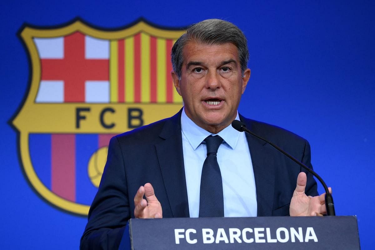 President of FC Barcelona Joan Laporta. Credit: AFP Photo
