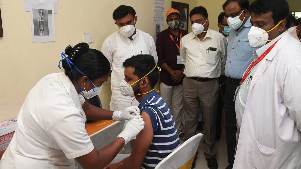 Since India began its Covid-19 vaccination drive on January 16, more than 65 crore adults received the vaccines of which 50 crore persons got the first dose while just about 15 crore got the second one. Representative image. Credit: DH Photo/ SK Dinesh
