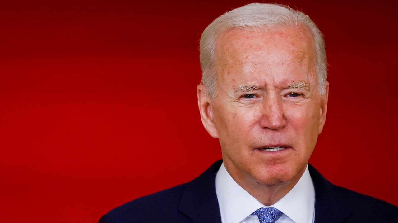 US President Joe Biden delivers remarks on Afghanistan during a speech in the State Dining Room at the White House in Washington. Credit: Reuters Photo