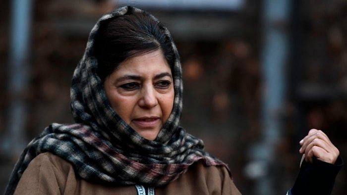 PDP president Mehbooba Mufti. Credit: AFP File Photo
