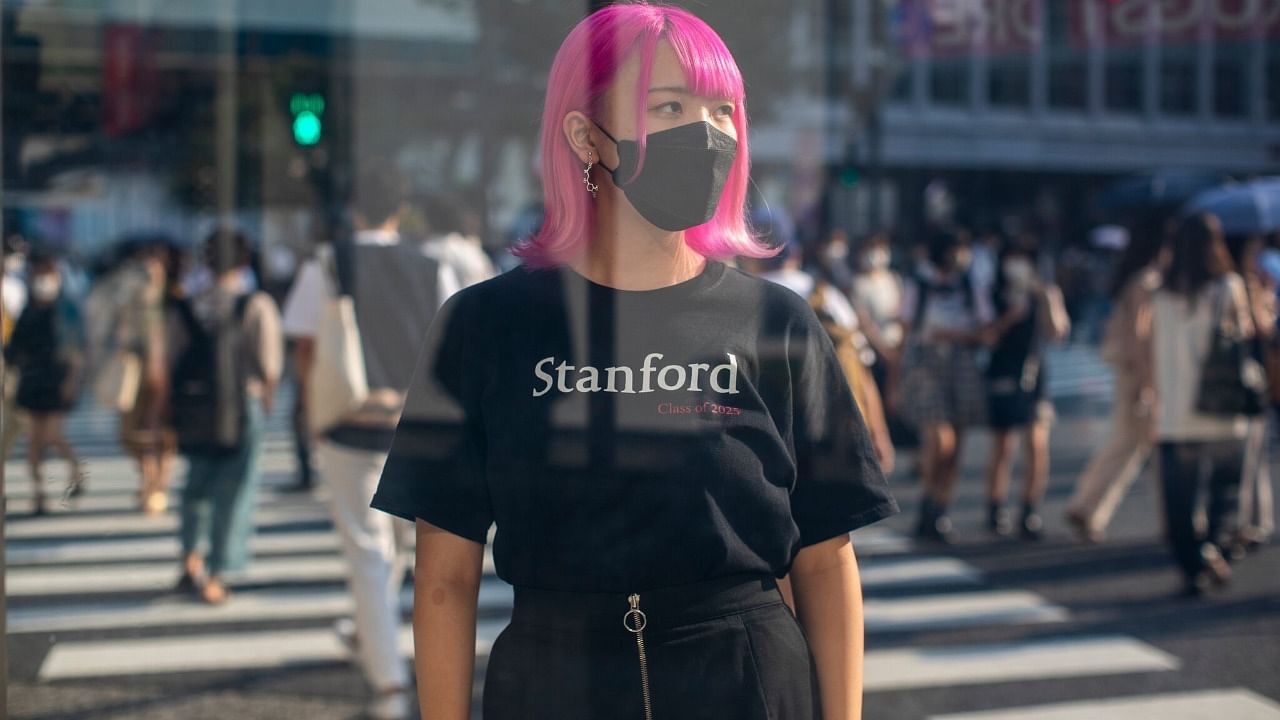 Anna Matsumoto is headed to Stanford to study engineering. A bit of a rebel against Japan’s cultural expectations, she dyed her hair after her graduation. Credit: NYT