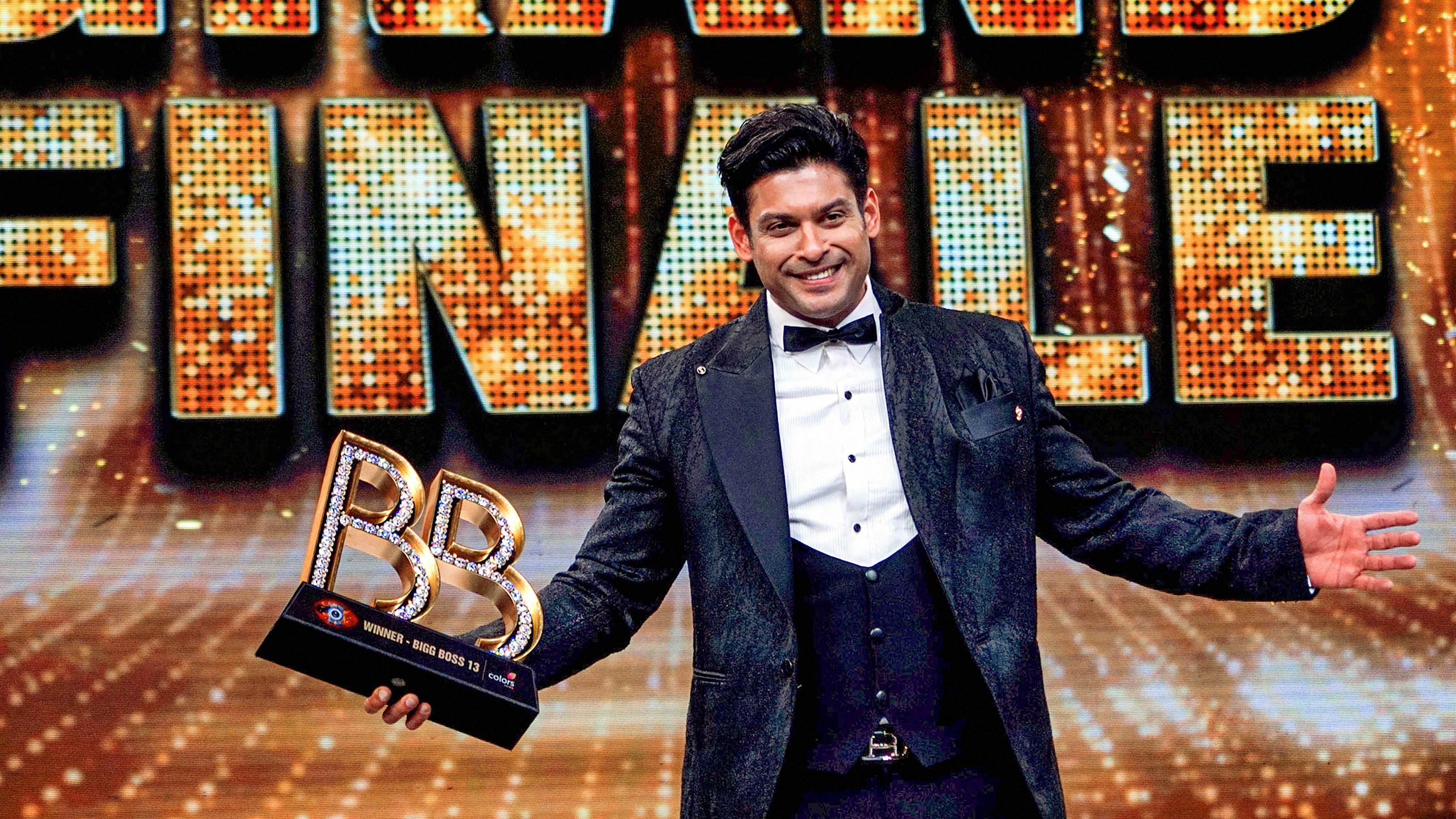 TV reality show Bigg Boss Season 13 winner Sidharth Shukla poses for pictures during the grand finale of the show. Credit: PTI File Photo