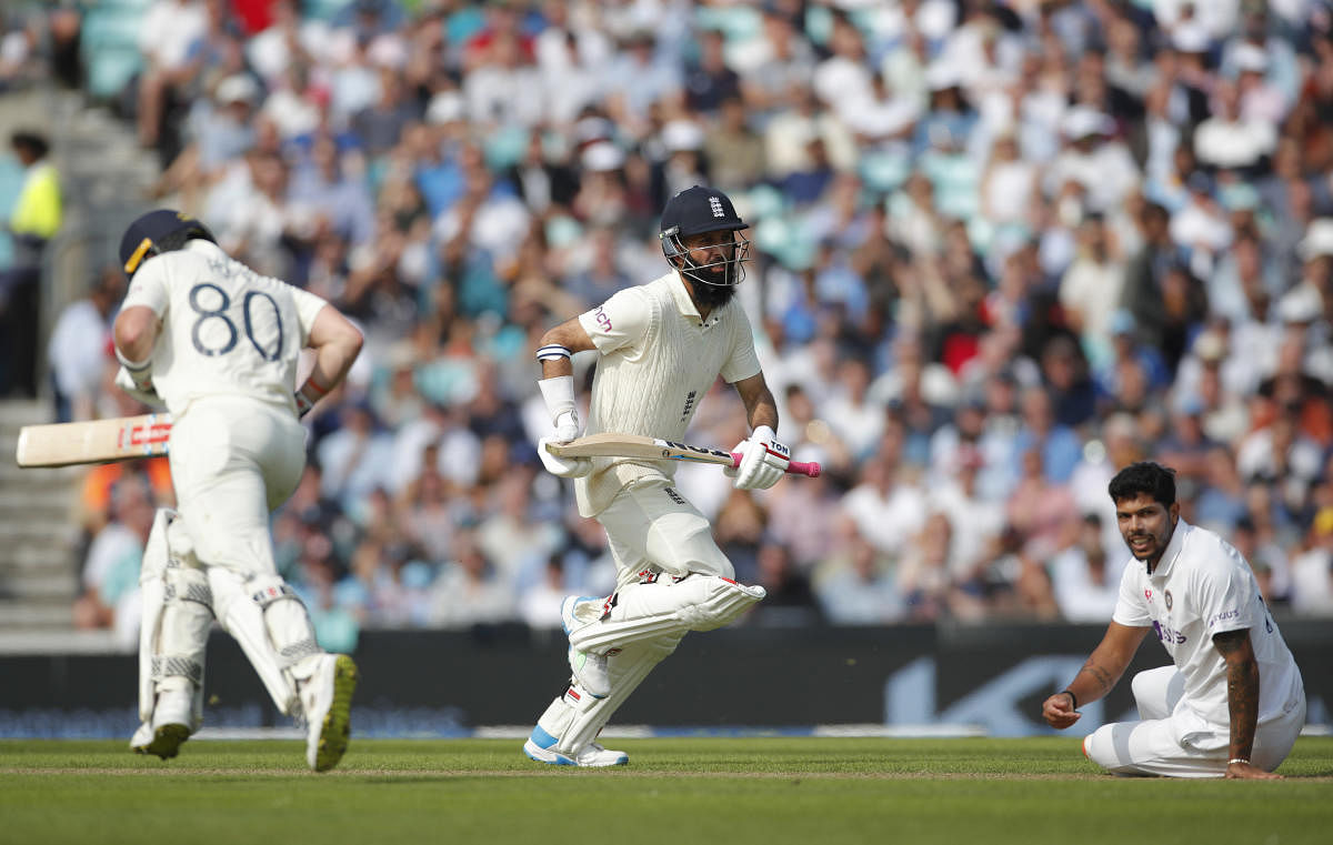 England's Moeen Ali in action. Credit: Reuters Photo
