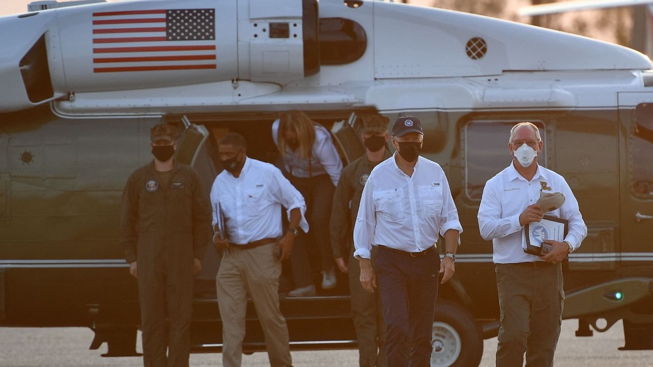 President Joe Biden, who has made threats from climate change a priority, arrived in New Orleans to tour damage from Hurricane Ida, which pounded the Gulf Coast before bringing havoc to New York. Credit: AFP Photo