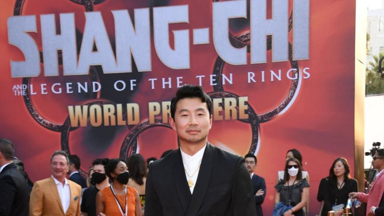 Canadian actor Simu Liu arrives for the world premiere of Marvel’s "Shang-Chi and the Legend of the Ten Rings" at the El Capitan theatre in Hollywood, California. Credit: AFP Photo