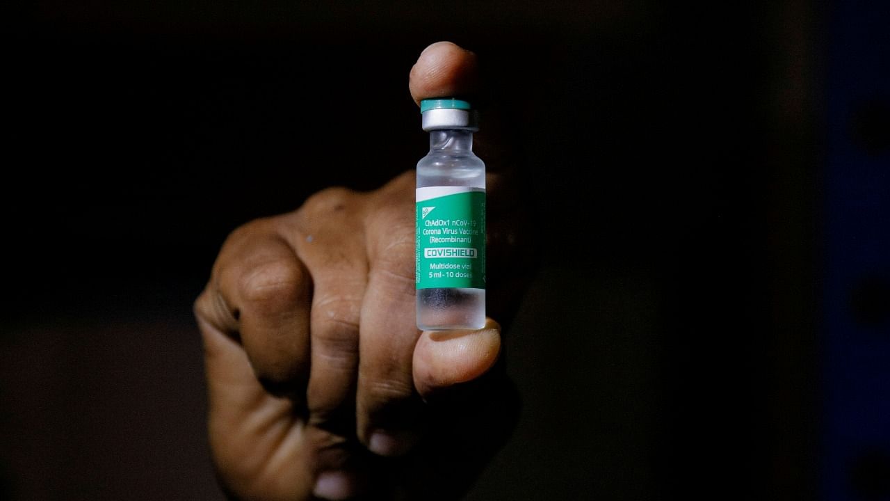 A vial of Covishield. Credit: Reuters Photo