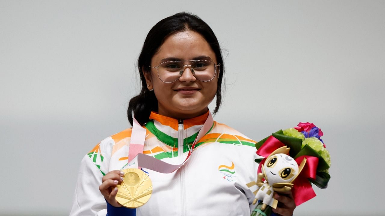 Gold Medallist Avani Lekhara. Credit: Reuters Photo