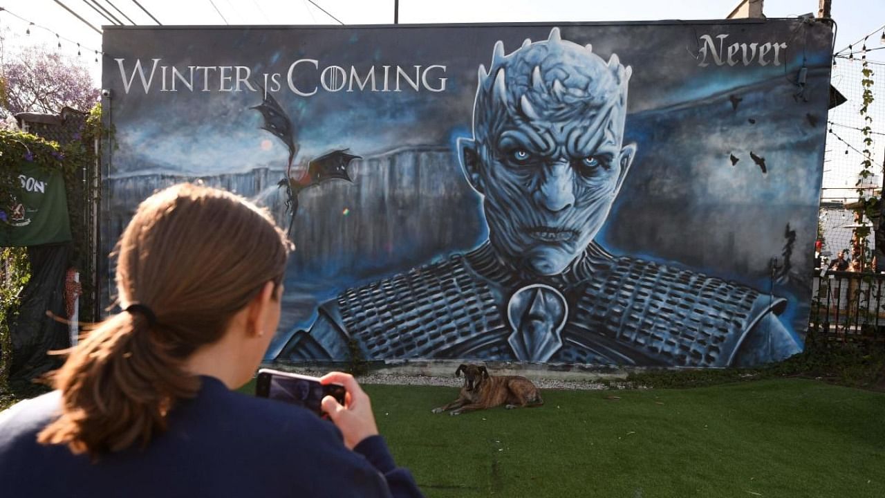 File Photo of a  "Game of Thrones" mural. Credit: AFP Photo