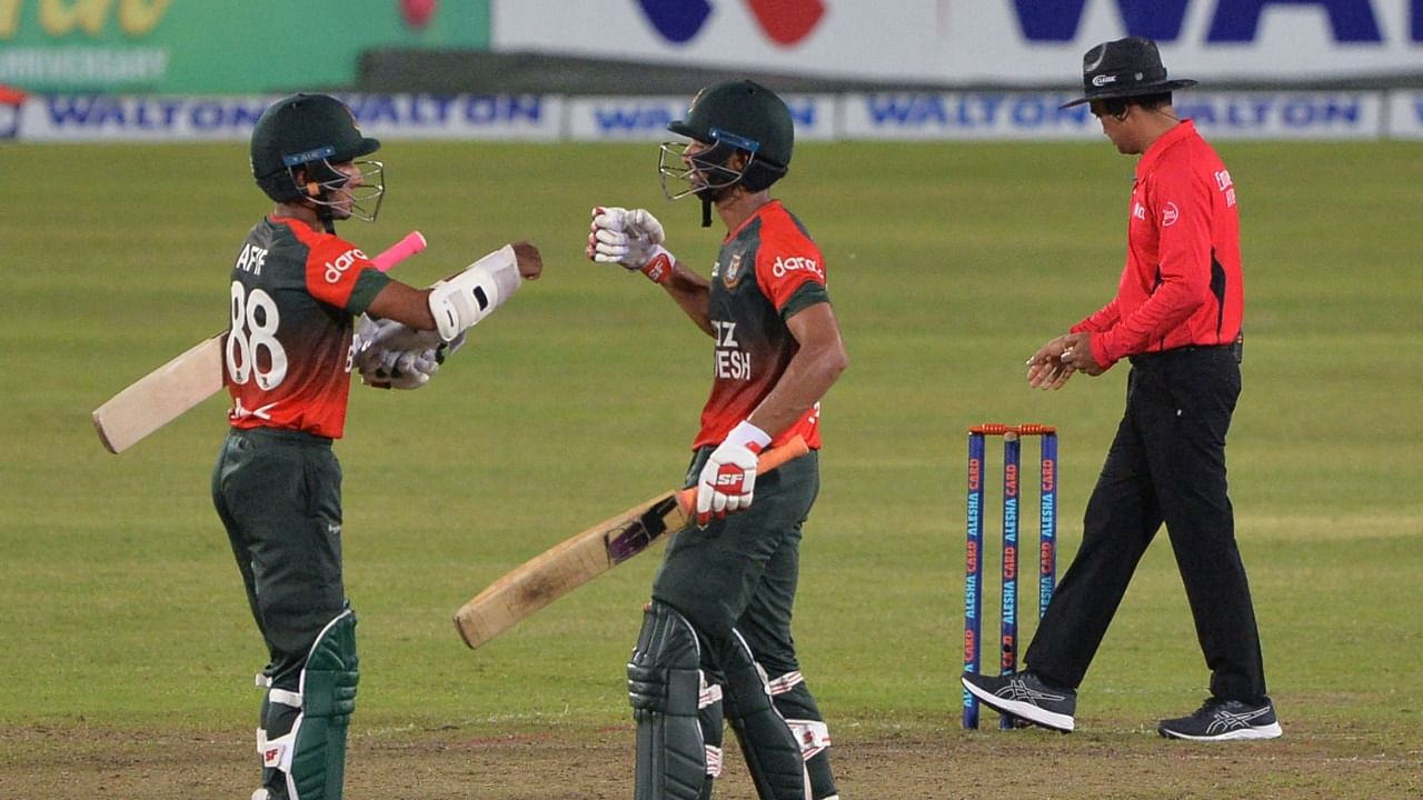 Bangladesh captain Mahmudullah Riyad hit an unbeaten 43. Credit: AFP Photo