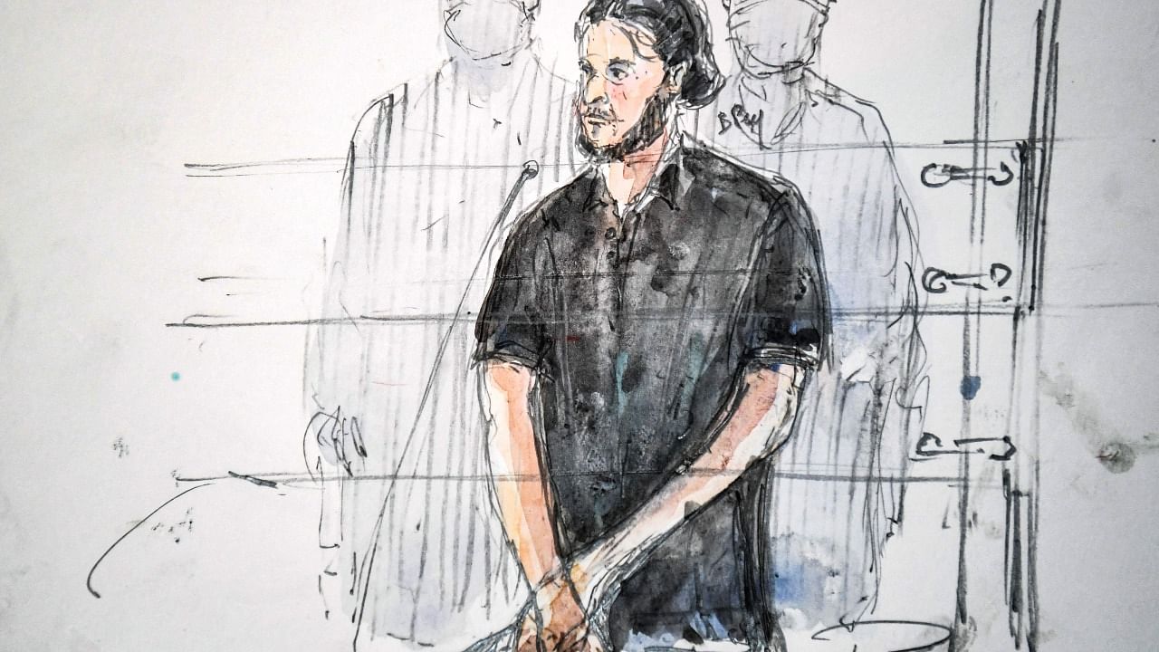 Court-sketch shows Salah Abdeslam, the prime suspect in the November 2015 Paris attacks. Credit: AFP Photo