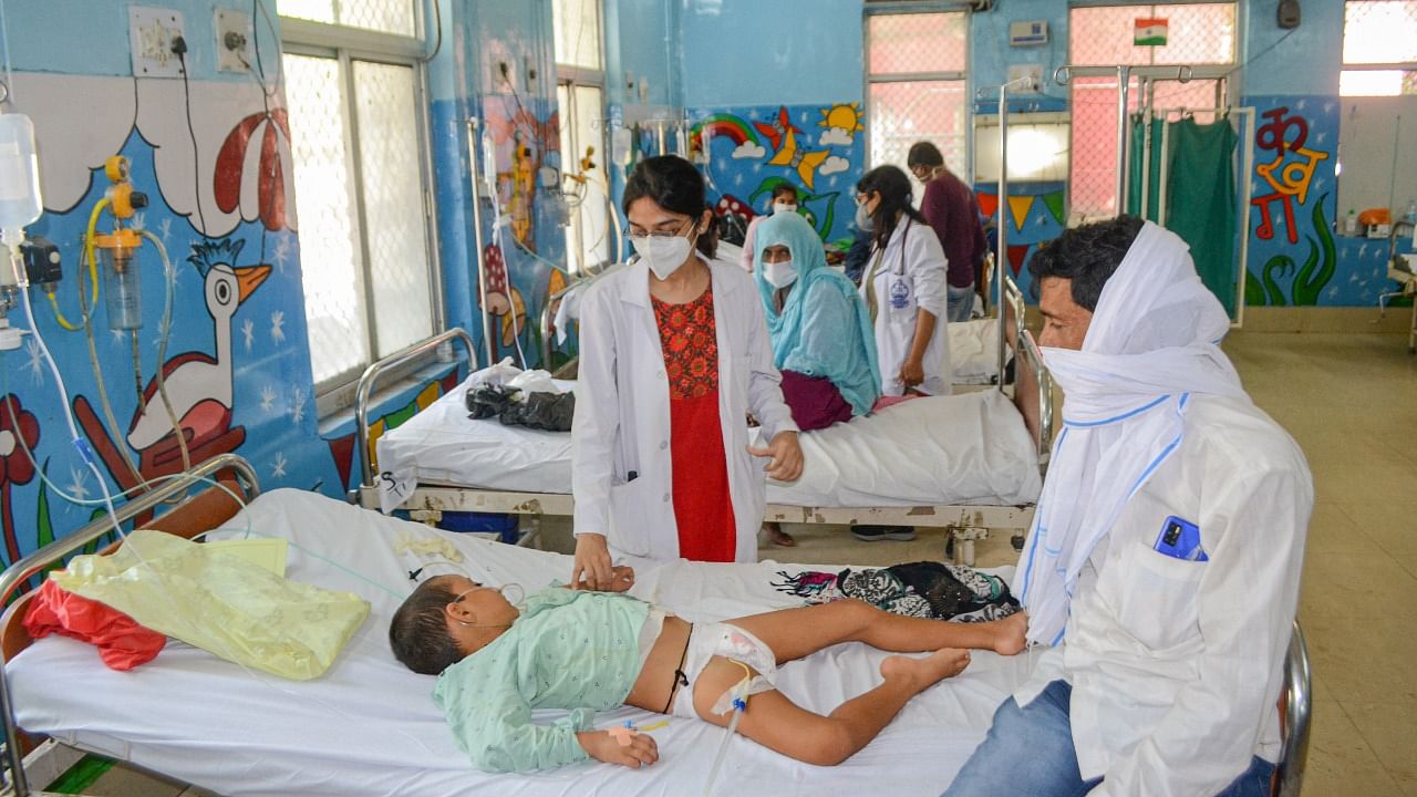 The surge in viral fever cases among children has been reported in several hospitals in the state capital. Credit: PTI Photo