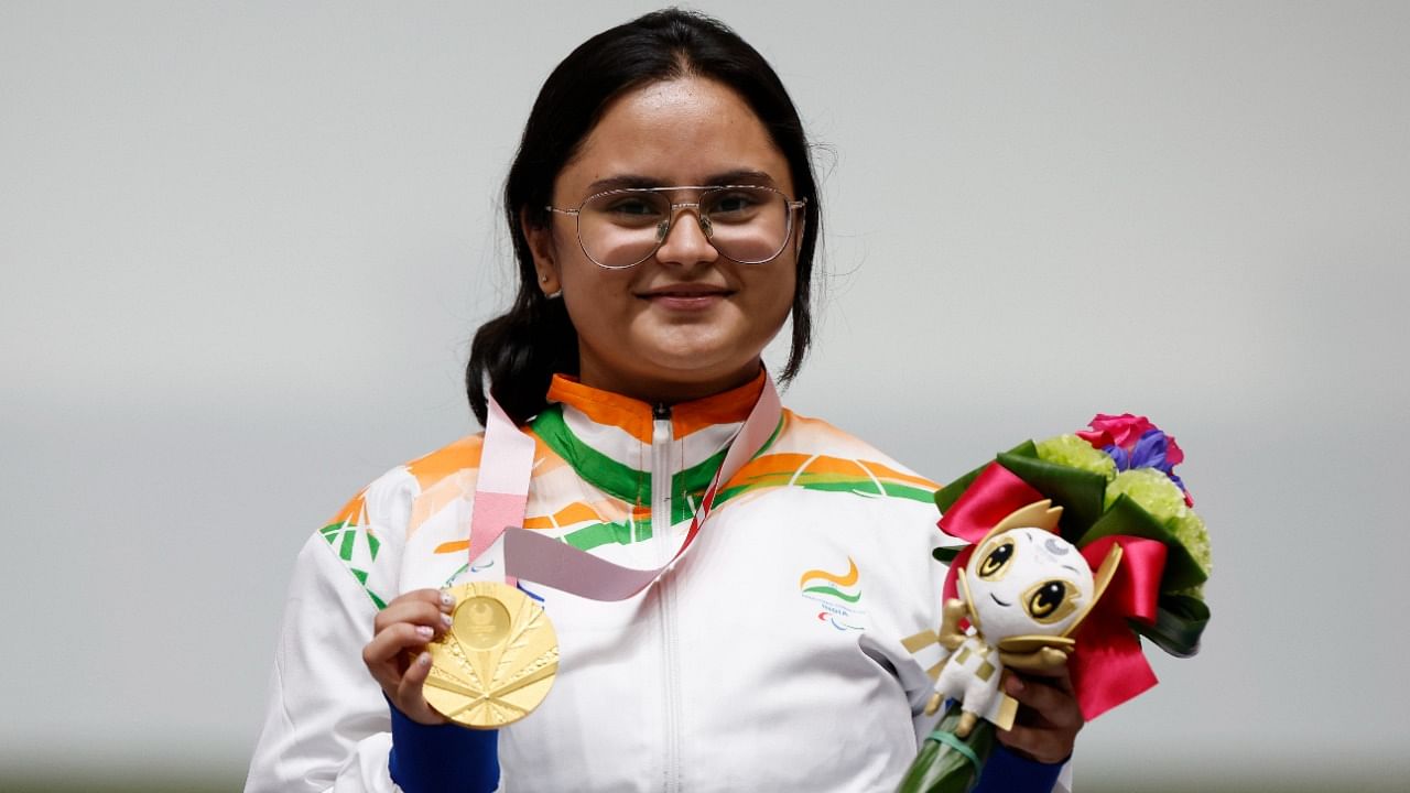 Gold Medallist Avani Lekhara. Credit: Reuters Photo