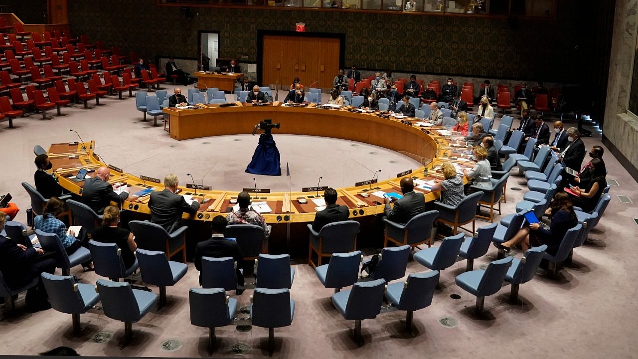 A meeting of the UN Security Council. Credit: AFP File Photo