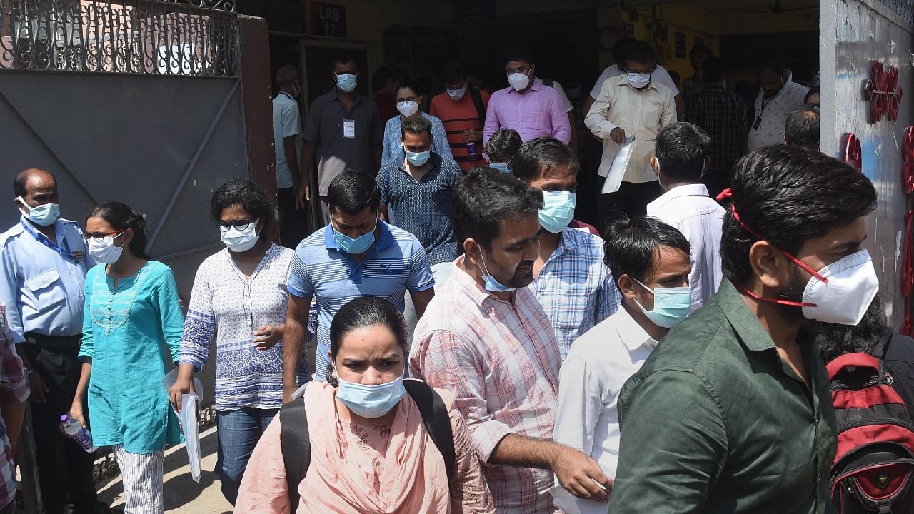 NEET PG exam in Patna. Credit: PTI Photo