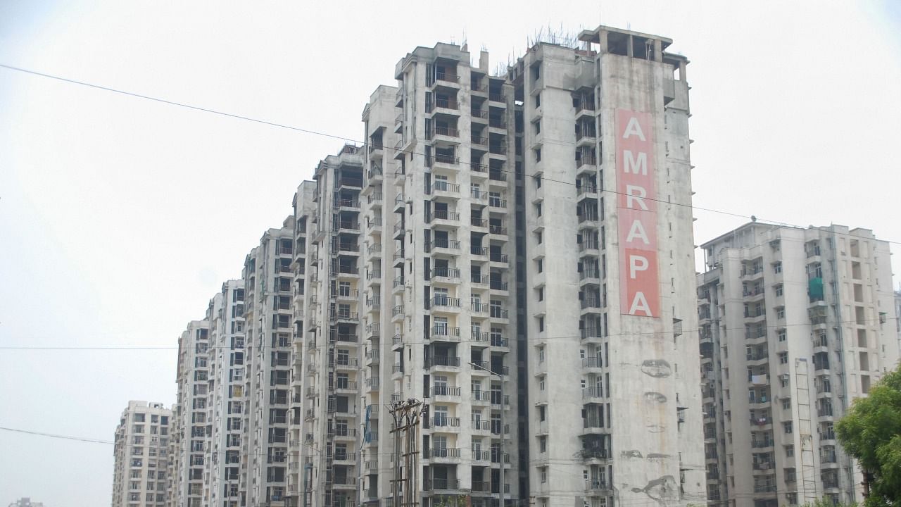 A view of the Amrapali buildings at sector 78, in Noida. Credit: PTI File Photo