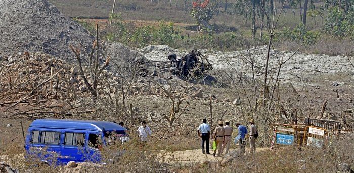 A view of the blast site. Credit: DH Photo