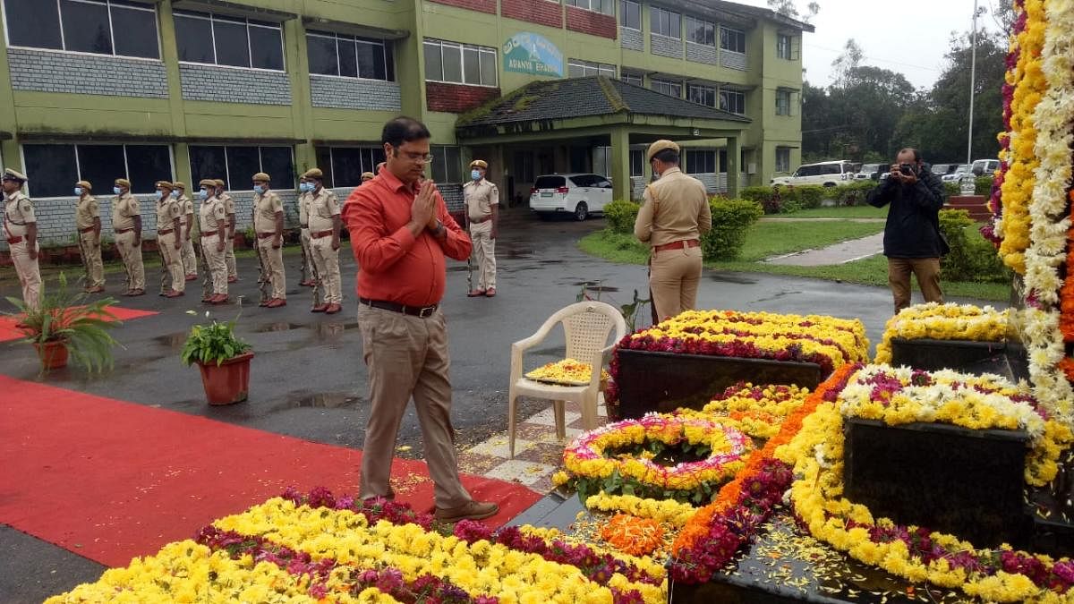 National Forest Martyrs Day was observed on Saturday by placing a wreath near the memorial in Aranya Bhavana in Madikeri.