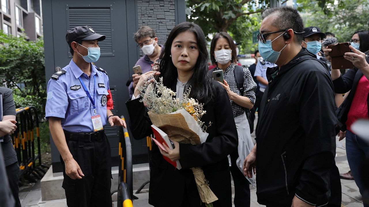High profile Chinese #metoo case goes to court for another hearing, in Beijing. Credit: Reuters Photo