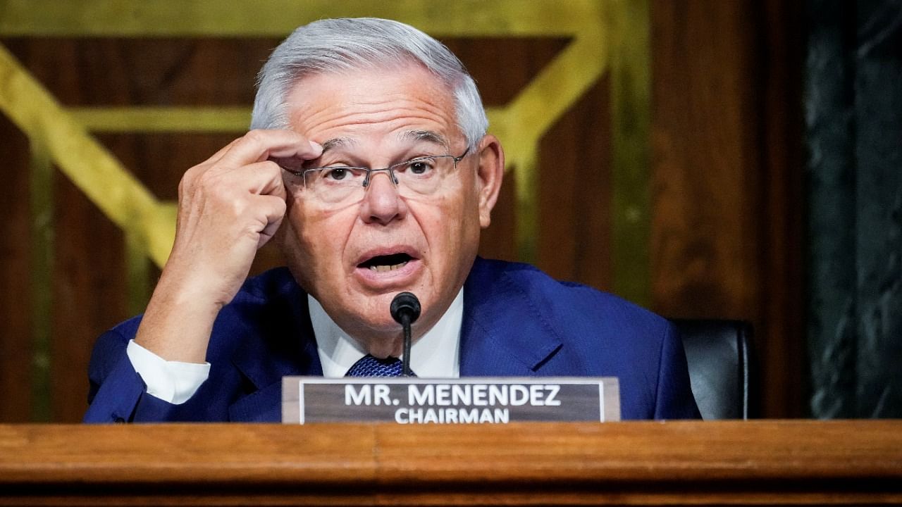 Chairman of US Senate Foreign Relations Committee Bob Menendez questions US Secretary of State Antony Blinken during a Senate Foreign Relations Committee hearing on Capitol Hill, in Washington, US, September 14, 2021. Credit: Reuters Photo